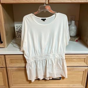 Halogen XL White Peplum style blouse; excellent condition